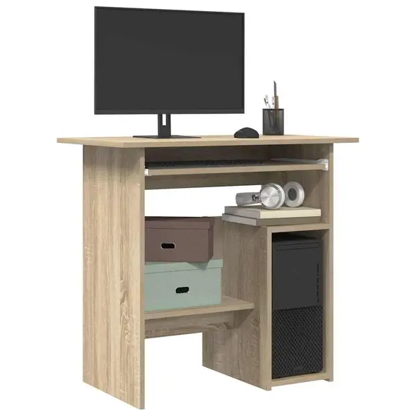 Gossi birou, stejar sonoma, 80x45x74 cm, lemn prelucrat