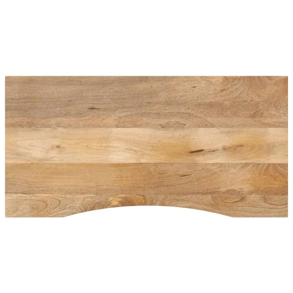 Gossi blat birou cu decupaj curbat 120x60x2,5 cm lemn masiv mango