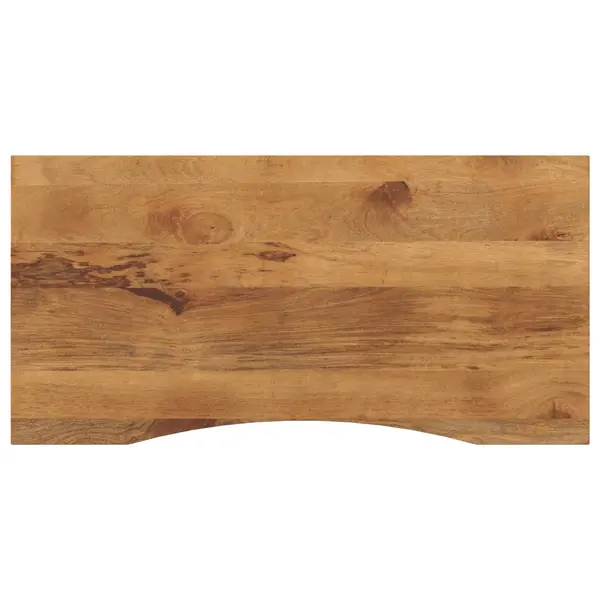 Gossi blat birou cu decupaj curbat 140x50x2,5cm lemn masiv mango brut