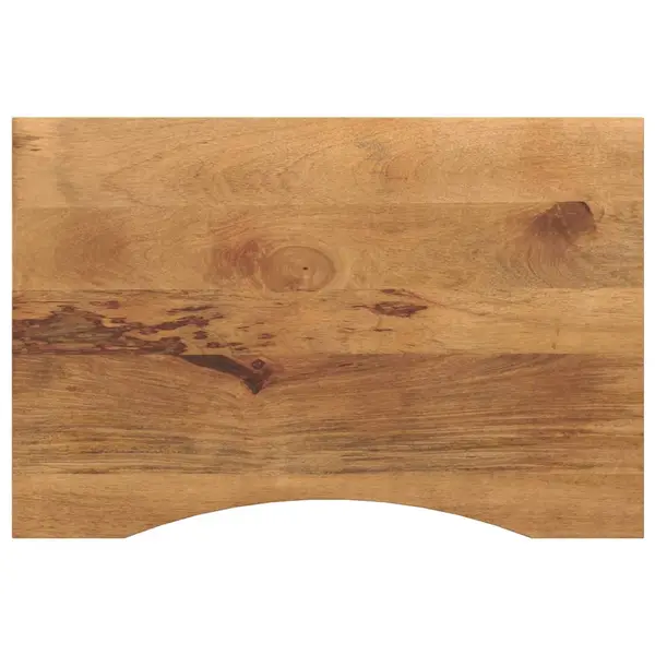 Gossi blat birou cu decupaj curbat 80x50x2,5 cm lemn masiv mango brut