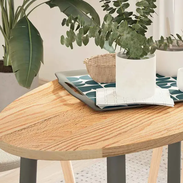 Gossi blat de masa 100x50x2 cm lemn masiv de stejar oval