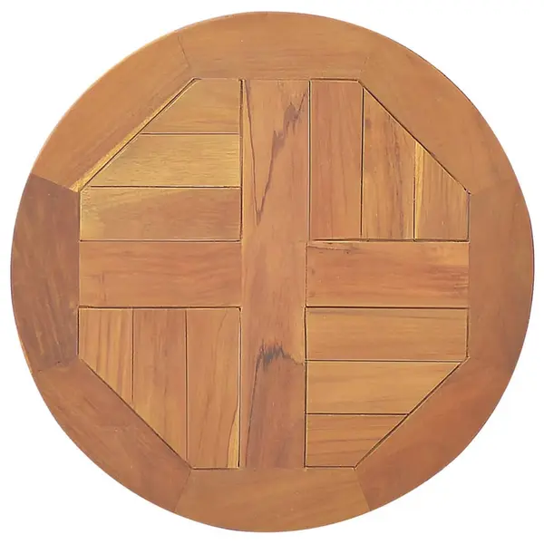 Gossi blat de masa, 40 cm, lemn masiv de tec, rotund, 2,5 cm