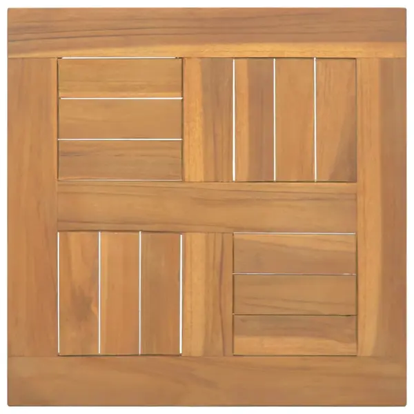 Gossi blat de masa, 50x50x2,5 cm, lemn masiv de tec, patrat