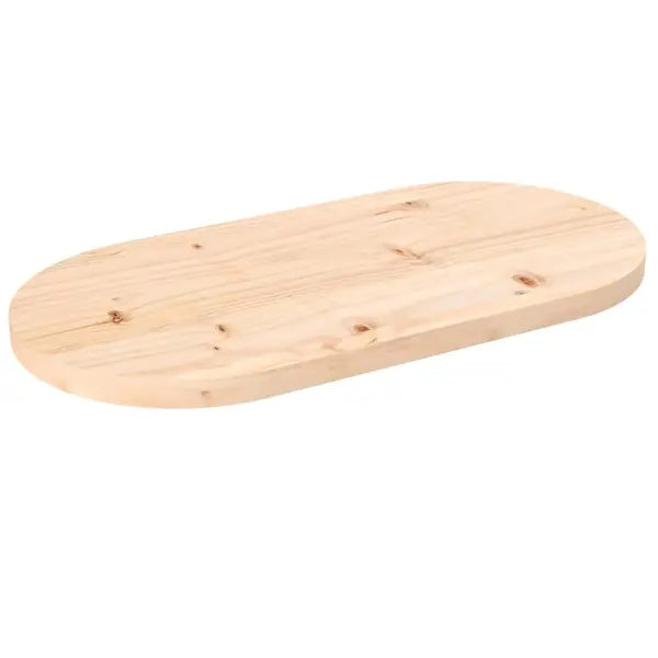 Gossi blat de masa, 60x30x2,5 cm, lemn masiv de pin, oval