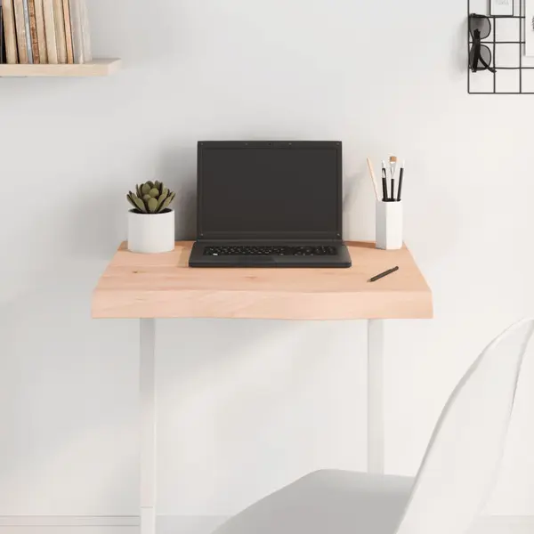 Gossi blat de masa, 60x40x(2-6) cm, lemn masiv de stejar netratat