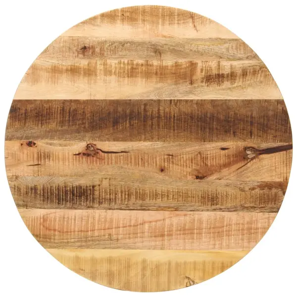 Gossi blat de masa, Ø 80x3,8 cm, lemn masiv de mango brut, rotund
