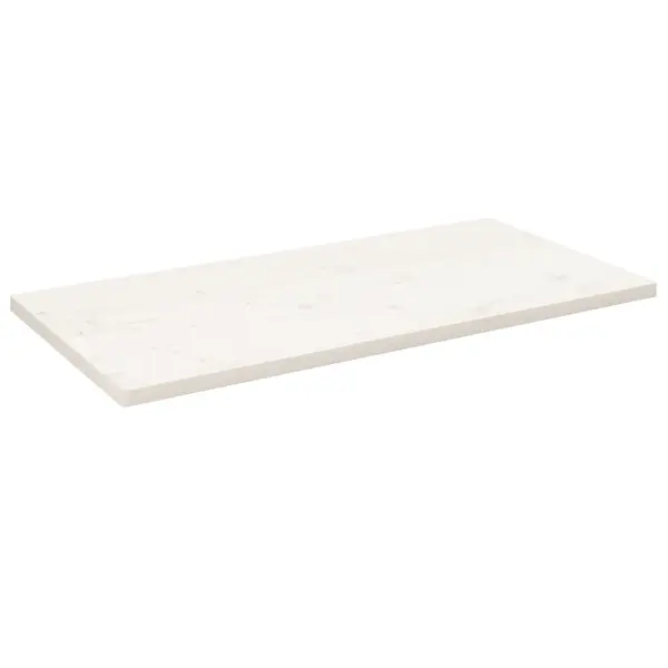 Gossi blat de masa alb 100x50x2,5 cm lemn masiv de pin dreptunghiular