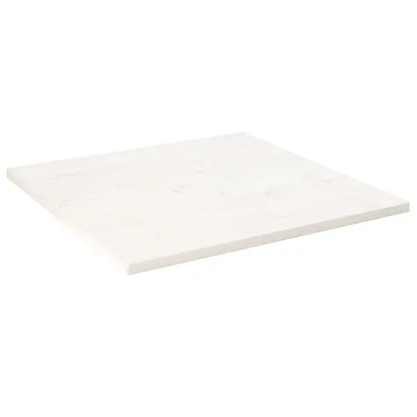 Gossi blat de masa, alb, 90x90x2,5 cm, lemn masiv de pin, patrat