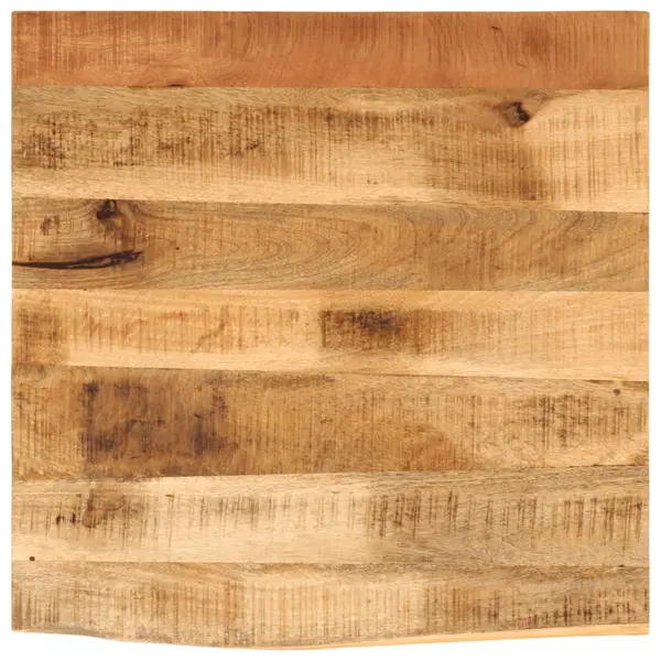 Gossi blat de masa margine naturala, 80x80x2,5 cm, lemn masiv mango