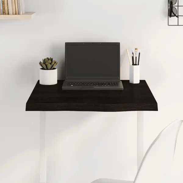 Gossi blat de masa maro 60x60x(2-4) cm, lemn masiv stejar tratat