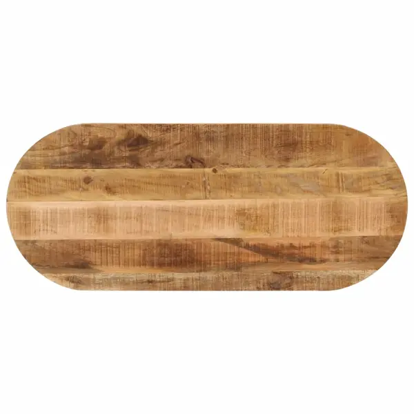 Gossi blat de masa oval, 120x50x2,5 cm, lemn masiv mango brut