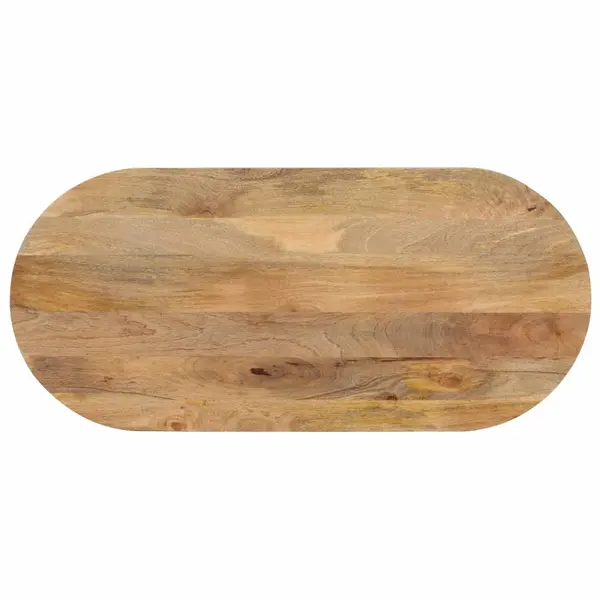 Gossi blat de masa oval, 140x50x2,5 cm, lemn masiv de mango