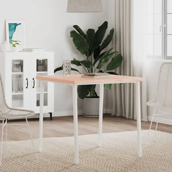 Gossi blat de masa patrat, 70x70x2,5 cm, lemn masiv de fag