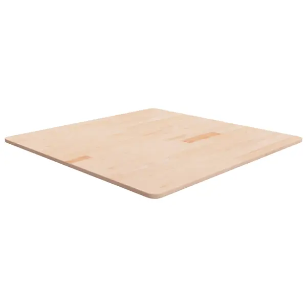 Gossi blat de masa patrat, 90x90x1,5cm, lemn masiv stejar netratat