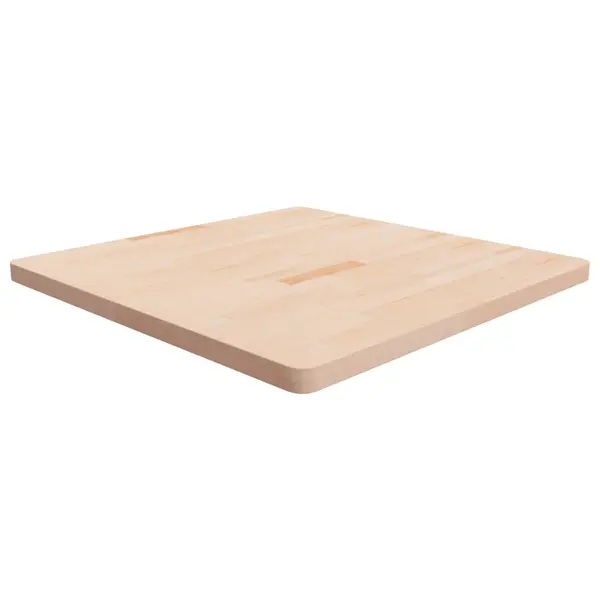 Gossi blat de masa patrat, 90x90x4 cm, lemn masiv stejar netratat