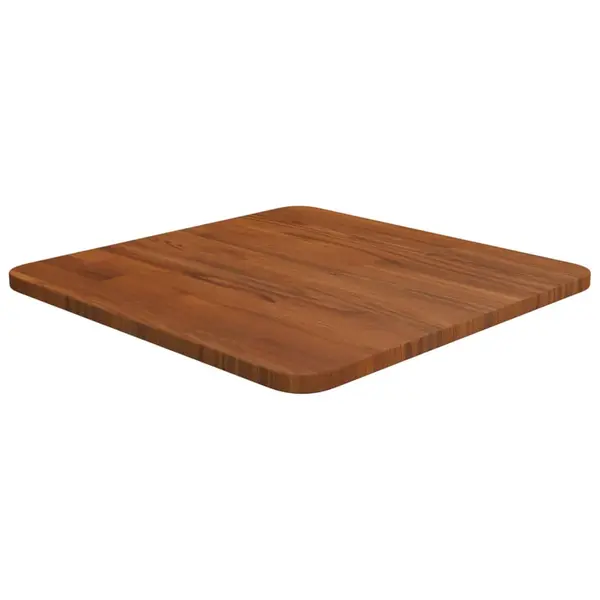 Gossi blat de masa patrat maro inchis 40x40x1,5 cm lemn stejar tratat