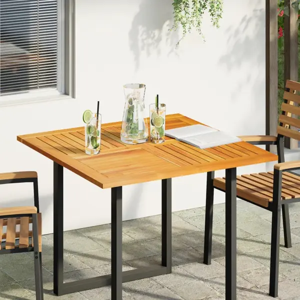 Gossi blat de masa patrata, 90x90x2,2 cm, lemn masiv de acacia