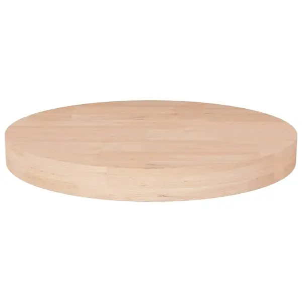 Gossi blat de masa rotund, Ø30x4 cm, lemn masiv stejar netratat