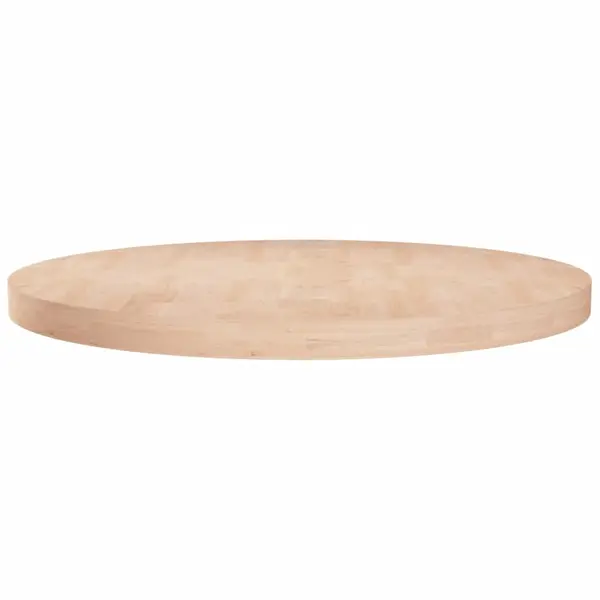 Gossi blat de masa rotund, Ø80x4 cm, lemn masiv stejar netratat