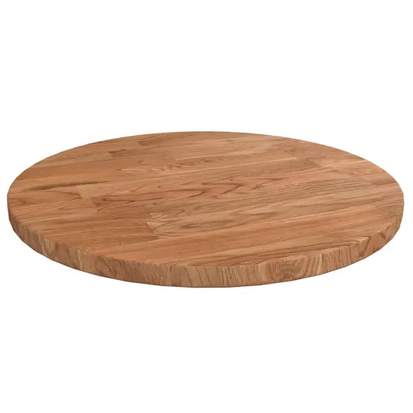 Gossi blat de masa rotund maro deschis Ø30x1,5cm lemn stejar tratat