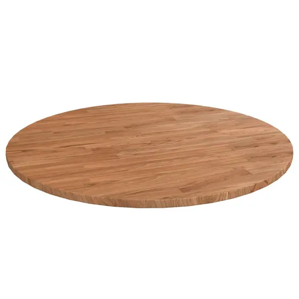 Gossi blat de masa rotund maro deschis Ø80x1,5 cm lemn stejar tratat