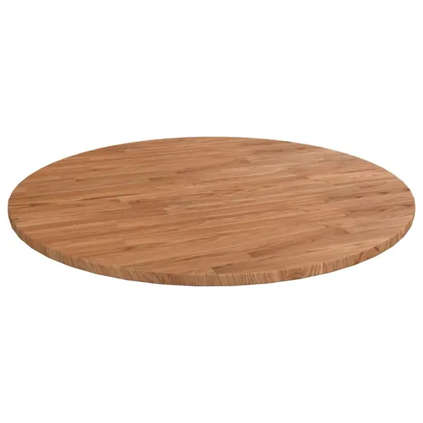 Gossi blat de masa rotund maro deschis Ø90x1,5 cm lemn stejar tratat