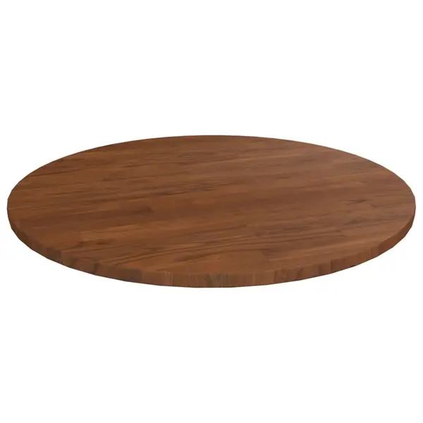 Gossi blat de masa rotund maro inchis Ø50x1,5 cm lemn stejar tratat