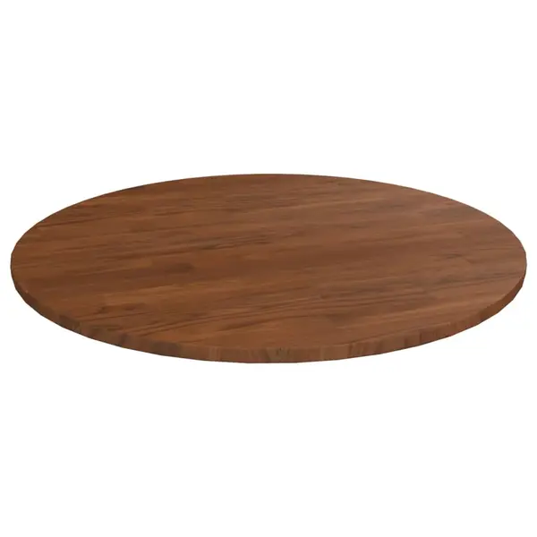 Gossi blat de masa rotund maro inchis Ø70x1,5 cm lemn stejar tratat