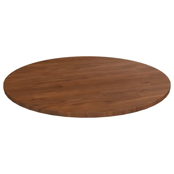 Gossi blat de masa rotund maro inchis Ø80x1,5 cm lemn stejar tratat