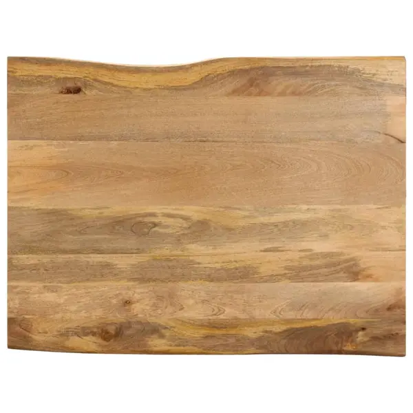 Gossi blat masa cu margini naturale, 90x80x2,5 cm, lemn masiv mango