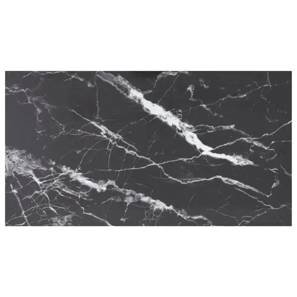 Gossi blat masa negru 120x65 cm 8mm sticla securizata design marmura