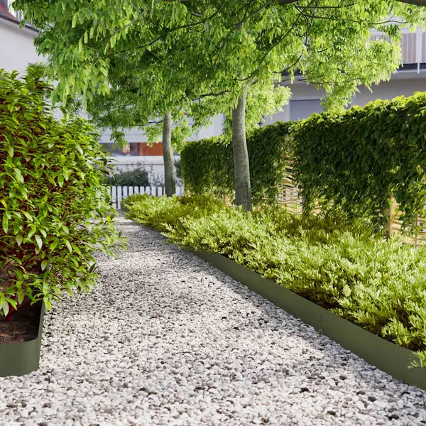 Gossi borduri de gazon 10 buc verde olive otel laminat la rece