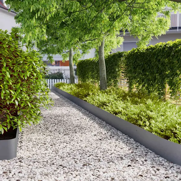 Gossi borduri de gazon 30 buc antracit 20x103 cm otel laminat la rece