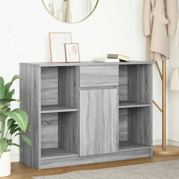 Gossi bufeta cu sertar gri sonoma 101x35x76 cm lemn prelucrat