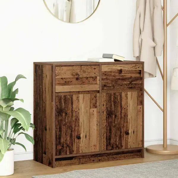 Gossi bufeta cu sertar lemn vechi 80x34x76 cm lemn prelucrat