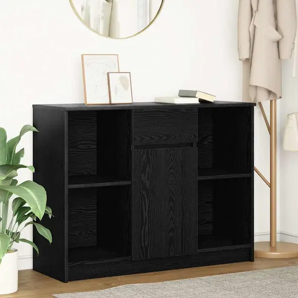 Gossi bufeta cu sertar stejar negru 101x35x76 cm lemn prelucrat