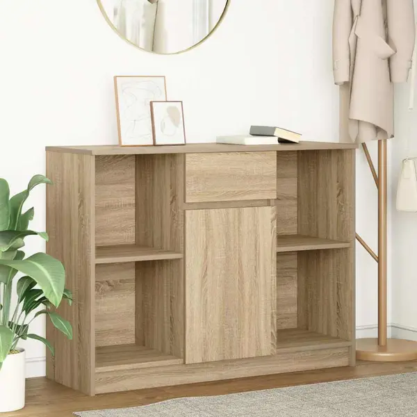 Gossi bufeta cu sertar stejar sonoma 101x35x76 cm lemn prelucrat