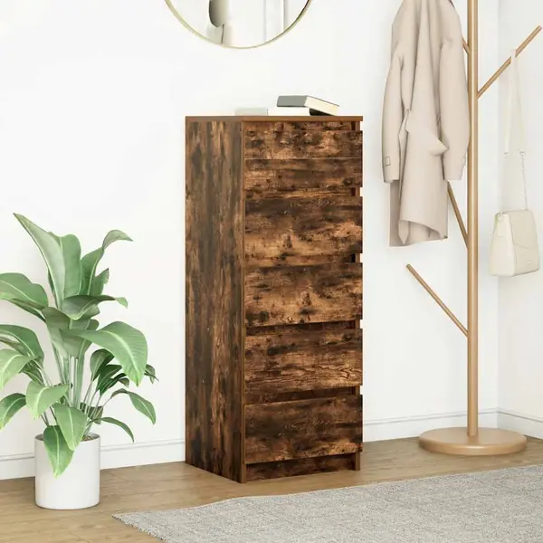 Gossi bufeta cu sertare stejar afumat 37,5x35x99 cm lemn prelucrat