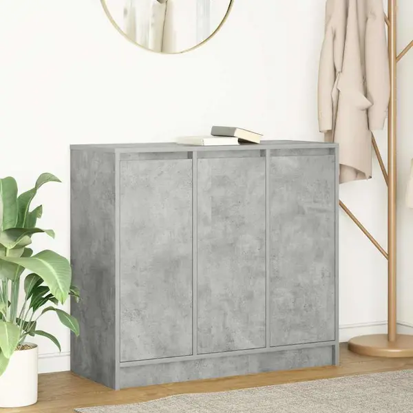 Gossi bufeta gri beton 85x34x76 cm lemn prelucrat