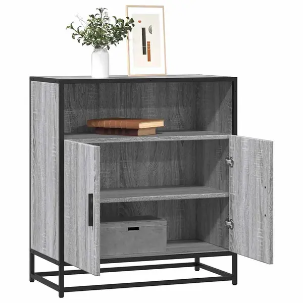 Gossi bufeta gri sonoma 68x35x76 cm din lemn prelucrat