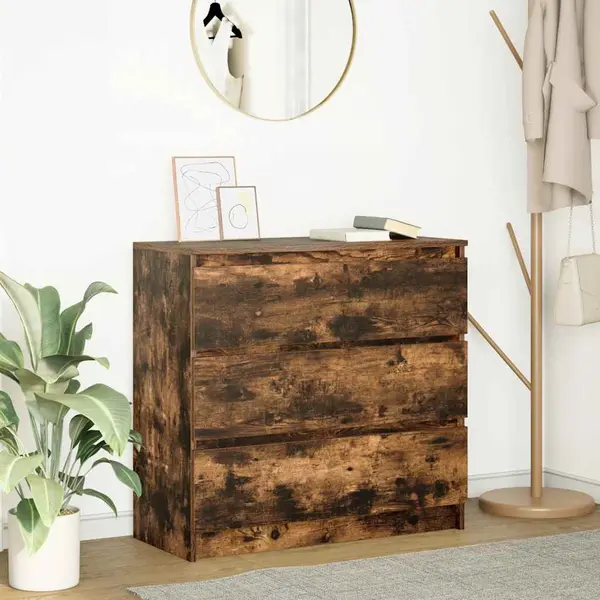 Gossi bufeta stejar afumat 80x35x76 cm lemn prelucrat