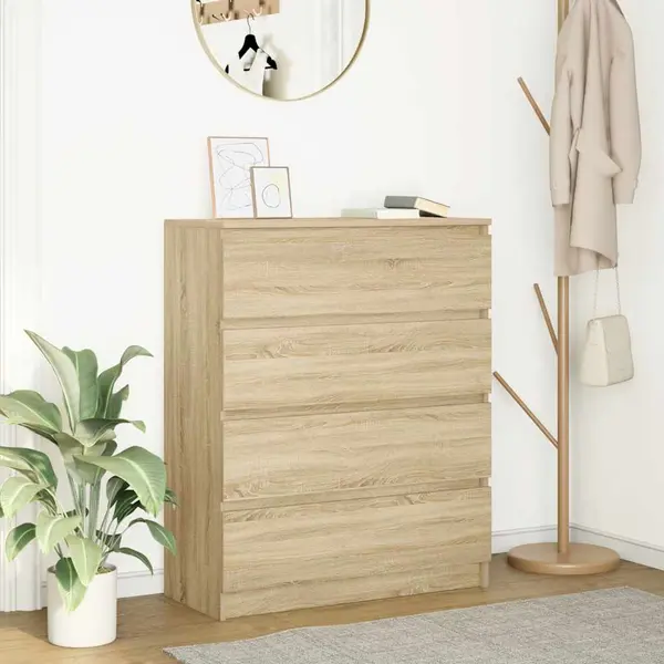 Gossi bufeta stejar sonoma 80x35x99 cm lemn prelucrat