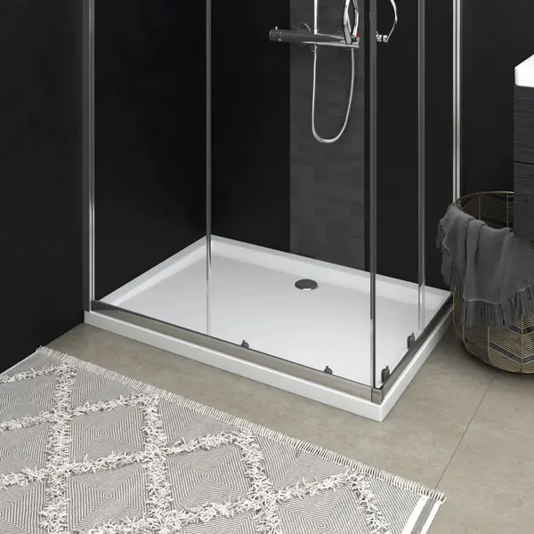 Gossi cadita de dus dreptunghiulara din abs, alb, 70x100 cm