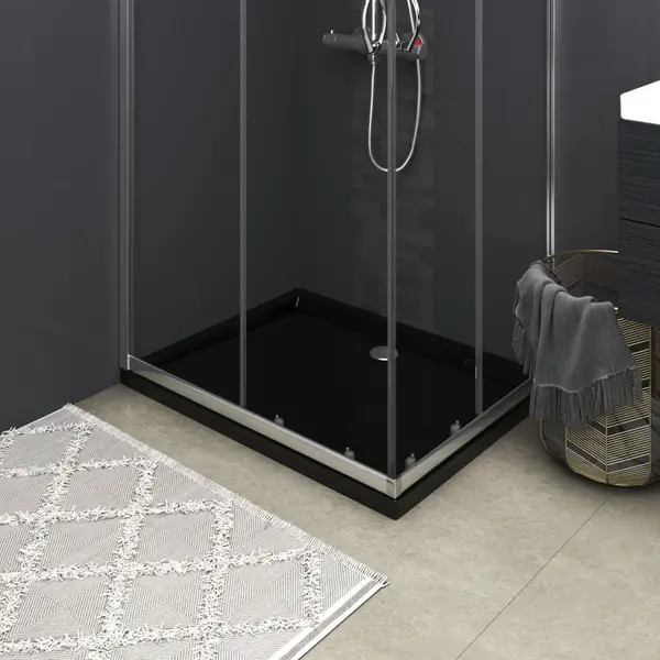 Gossi cadita de dus dreptunghiulara din abs, negru, 80x100 cm