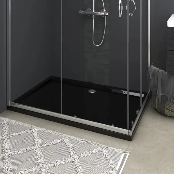 Gossi cadita de dus dreptunghiulara din abs, negru, 80x120 cm