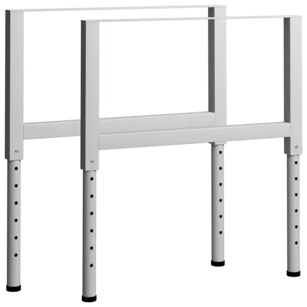 Gossi cadre banc lucru reglabile, 2 buc., gri, 85x(69-95,5) cm, metal
