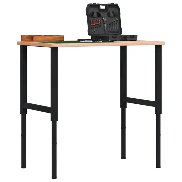 Gossi cadre banc lucru reglabile 2 buc. negru 55x(69-95,5) cm metal