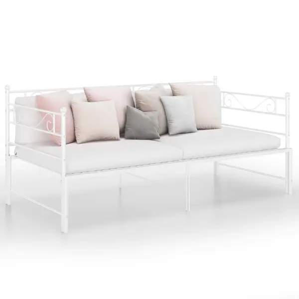Gossi cadru canapea extensibila, alb, 90x200 cm, metal