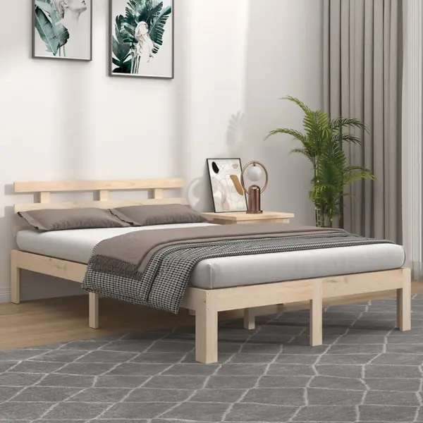 Gossi cadru de pat, 140x190 cm, lemn masiv de pin
