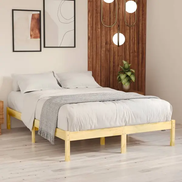 Gossi cadru de pat, 140x190 cm, lemn masiv de pin